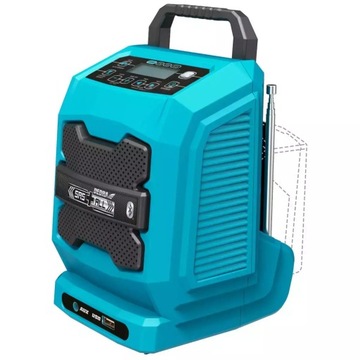 Radio akumulatorowe bluetooth 18V USB DEDRA