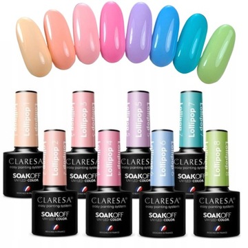 CLARESA LAKIER HYBRYDOWY KOLEKCJA LOLLIPOP 5G + GRATIS WZORNIK