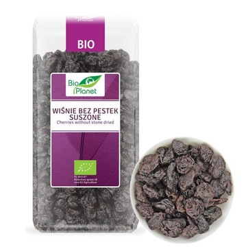 BIO PLANET WIŚNIE BEZ PESTEK SUSZONE BIO EKOLOGICZNE 400 g