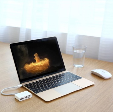 UGREEN MM123 USB-C — адаптер HDMI/VGA белый