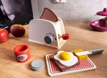 ДЕРЕВЯННЫЙ ТОСТЕР + АКСЕССУАРЫ НАБОР ДЛЯ ЗАВТРАКА