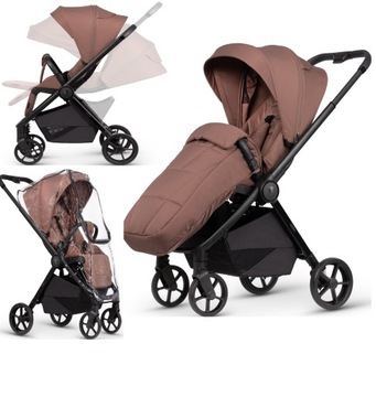 VENICCI VERO BLUSH - WÓZEK SPACEROWY DO 22KG + okrycie na nóżki + folia