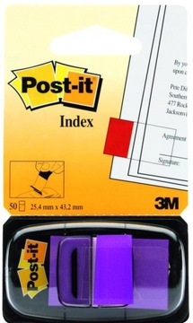 Zakładki indeksujące Post-it fioletowe 25x43mm