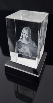 3D кристалл идея подарка сувенирная статуэтка юбилей Иисус Мария 60х40