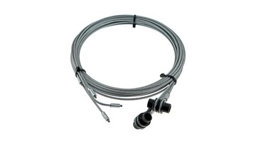 Liny stalowe 3 mm L=2615mm z mocowaniem do bramy garażowej H=2125 Hormann