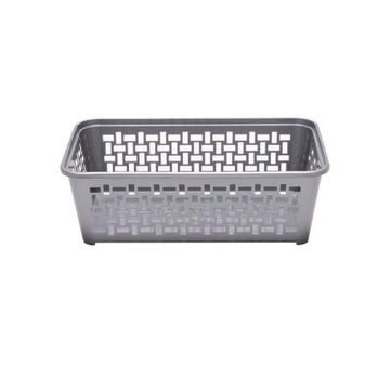 Koszyczek koszyk plastikowy DOMINO 2 24x14x8 Srebr