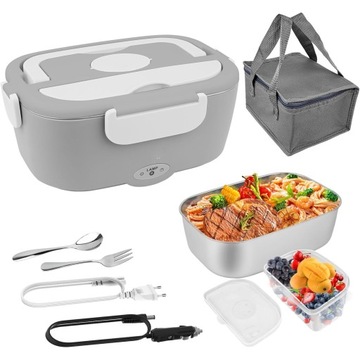 ELEKTRYCZNY LUNCH BOX PODGRZEWACZ OBIADOWY TORBA TERMOS DO AUTA 230/12/24V