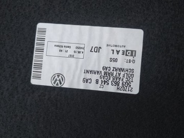 VW GOLF VII COMBI ОБЛИЦОВКА БАГАЖНИКА 5G9863544B