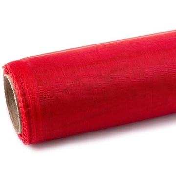 [840020] Organza obszyta na rolce 40cm 9m RED