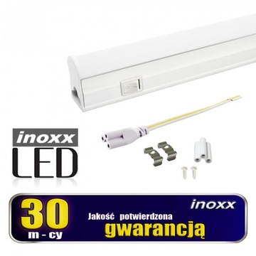 Świetlówka led liniowa t5 60cm 8w on/off zimna 6000k lampa natynkowa zinteg