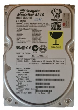 Seagate ST34310A 4,3 ГБ