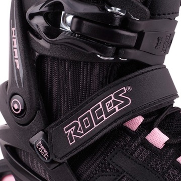 Роликовые коньки Roces Warp Thread W Tif, серые и розовые спортивные роликовые коньки, размер 37