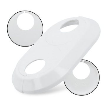 ROSETTE MASKING ROSETTE Pipes 22 мм БЕЛАЯ ДВОЙНАЯ Разъемная крышка