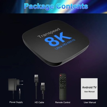 SMART TV BOX 16 ГБ H96 MAX 8K 4K WIFI BLUETOOTH 5.0 OTA-ДЕКОДЕР Android 13