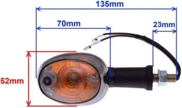 Поворотники для мотоцикла SMOKE, 2 шт M10 21W.
