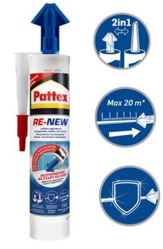 Pattex RE-NEW Silikon naprawczy biały NOWOŚĆ 280 m