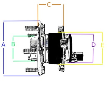 Ступица колеса, подшипник со ступицей FORD Focus II 2 C-MAX VOLVO C30 V50 REAR