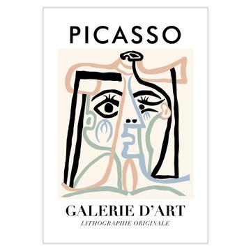 Plakat 21x30 Pablo Picasso kubizm Line Art