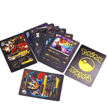 КОЛЛЕКЦИОННЫЕ ИГРОВЫЕ КАРТЫ POKEMON СПЕЦИАЛЬНЫЕ ЗОЛОТО ЧЕРНЫЕ 20 ШТ.