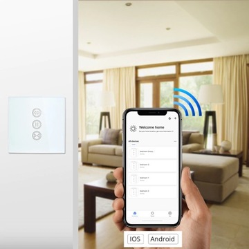 СЕНСОРНЫЙ КОНТРОЛЛЕР ЖАЛЮЗИ + ПУЛЬТ TUYA WIFI RF