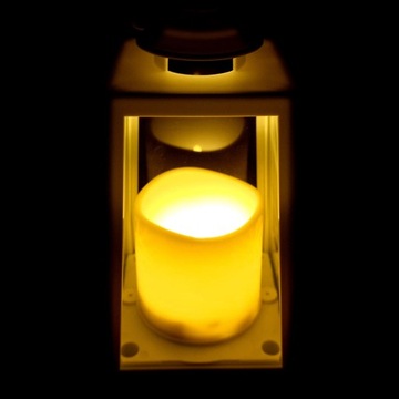 АЖУРНЫЙ ФОНАРЬ СО СВЕЧОЙ СВЕТОДИОДНОЙ, БЕЛАЯ НА АККУМУЛЯТОРНОЙ ВСТАВКЕ