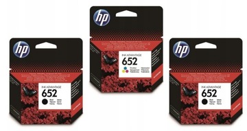 HP 652 Komplet Tusze Oryginalne 2XF6V25AE F6V24AE