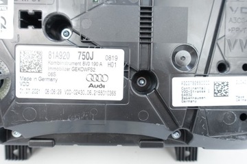 AUDI Q2 81A 2016- PŘÍSTROJOVÁ DESKA BUDÍKY 81A920750J