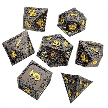 SMOCZA DUMA ZESTAW 7 METALOWYCH KOŚCI RPG