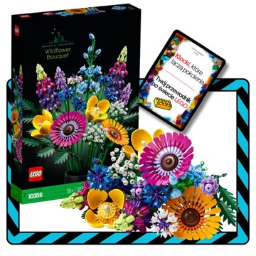 Lego Icons 10313 Bukiet Kwiatów Zestaw i Ebook 4w1