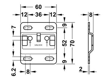 CAMAR 807 L+R ПОДВЕСКА + БЕЛАЯ КРЫШКА + ПЛИТА