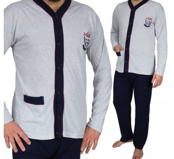 Мужская пижама на пуговицах, 100% BAWE, M L XL XXL