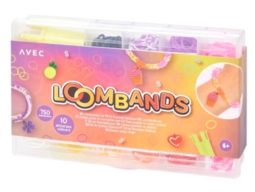 Zestaw gumek do bransoletek 750 szt. + akcesoria LOOM BANDS