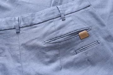 ZARA MAN błękitne spodnie męskie w melanżu slim 44
