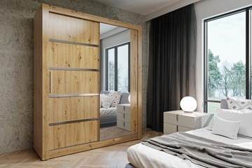 SZAFA PRZESUWNA MONAKO ARTISAN LUSTRA 185-60/1X/SL