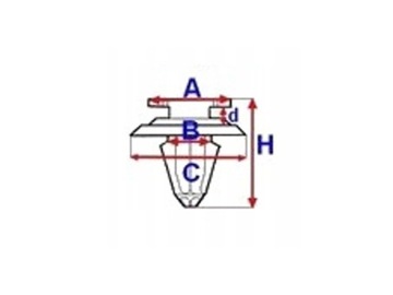 10x зажим для ленты FORD TRANSIT / CUSTOM