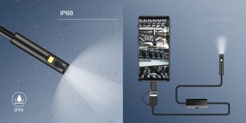 ИНСПЕКЦИОННАЯ камера ДУО ЭНДОСКОП 5М 9LED 2x HD