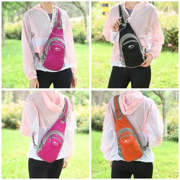 Спортивная нагрудная сумка для активного отдыха розового и красного цветов