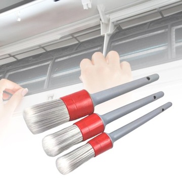 3x zestaw pędzli do automatycznego detalowania, zestaw pędzli do automatycznego detalowania, uniwersalny, odporny na zarysowania