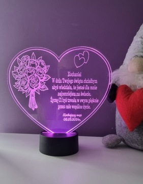 Statuetka LED walentynki dzień kobiet