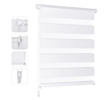 Roleta Sekey Dzień i noc 80 x 210 cm biała