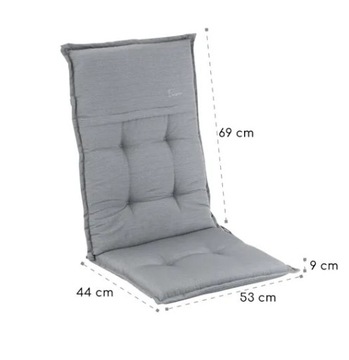Подушка Sun Garden 120 x 50 x 6 см, комплект из 2 шт., светло-серый