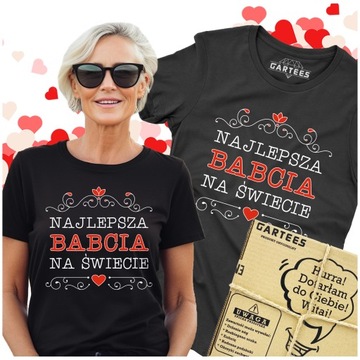 KOSZULKA DAMSKA NAJLEPSZA BABCIA NA ŚWIECIE SUPER TSHIRT DLA BABCI PREZENT