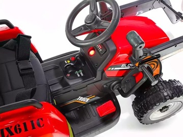 Трактор на аккумуляторе с зарядным устройством и дистанционным управлением XMX611C Красный