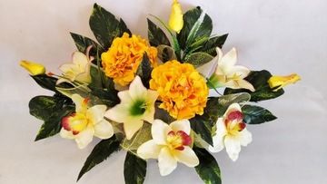 Могильные цветы ИСКУССТВЕННАЯ МОГИЛА КОМПОЗИЦИЯ РАЗНАЯ