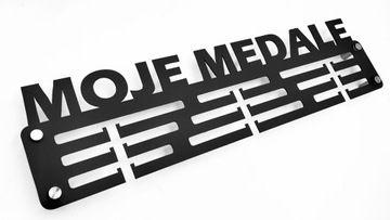 Wieszak na medale MOJE MEDALE medalówka HDF 3mm czarny + zestaw montażowy