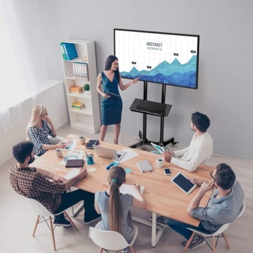 Techly TV Stand Мобильная подставка для ЖК-/LED-телевизоров диагональю 37–70 дюймов с AV-полками