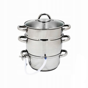 СОКОВЫЖИМКА 5Л, НЕРЖАВЕЮЩАЯ СТАЛЬ, ПАРОВАЯ ДЛЯ ФРУКТОВ