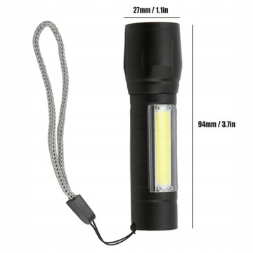 МОЩНЫЙ ТАКТИЧЕСКИЙ ФОНАРЬ СВЕТОДИОДНЫЙ ЗУМ COB