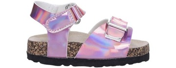 ГОЛОГРАФИЧЕСКИЕ САНДАЛИИ ДЛЯ ДЕВОЧЕК НА ПРОБКОВОЙ ЗАВИСКЕ