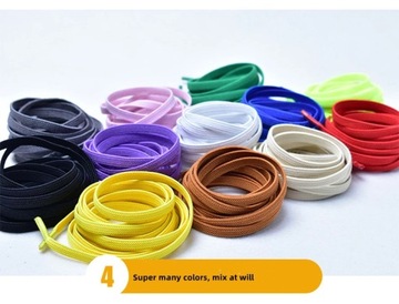 No Tie Flat Hiking Running Shoe Lace Elastic Shoelaces Outdoor Leisure